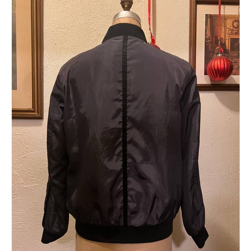 Women’s Michael Kors Gray Bomber Jacket Size L - Picture 7 of 12